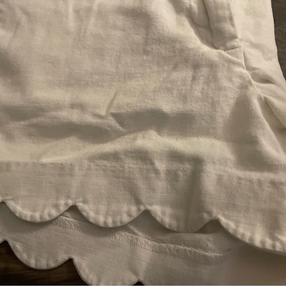 J. Crew White High Waist Scalloped Shorts - Picture 6 of 6